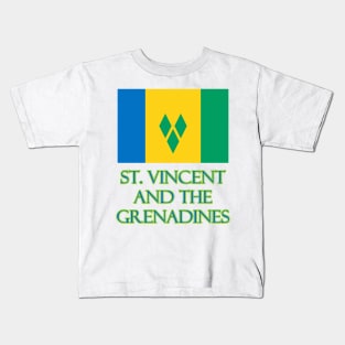 The Pride of St Vincent and the Grenadines - Flag Design Kids T-Shirt